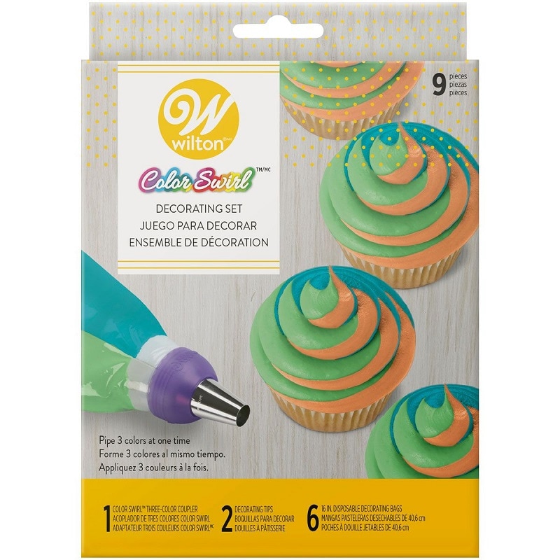 Wilton ColorSwirl Tri-Color Coupler Dekorationsset 9-teilig