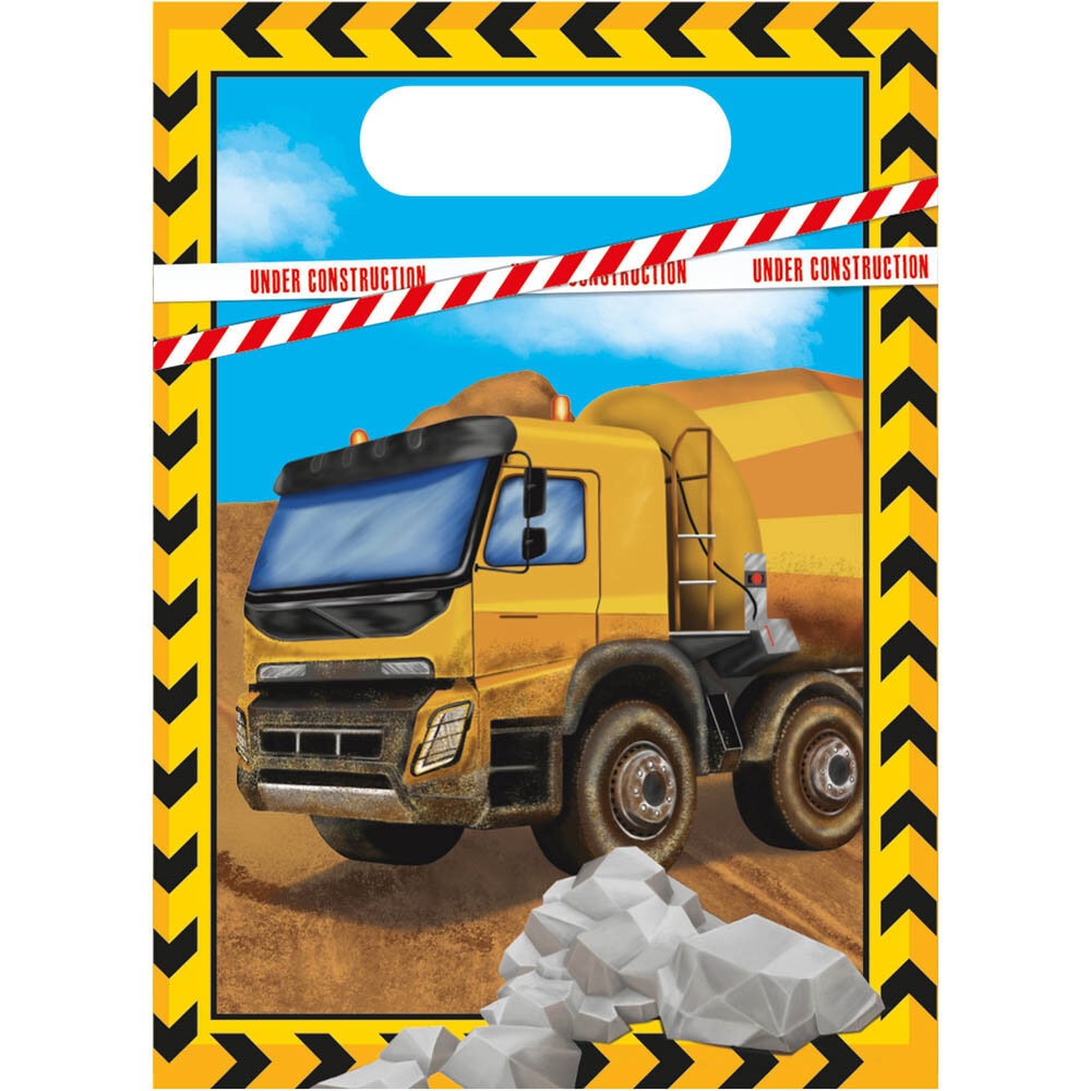 Baustelle - Geschenktüten 6er-Pack