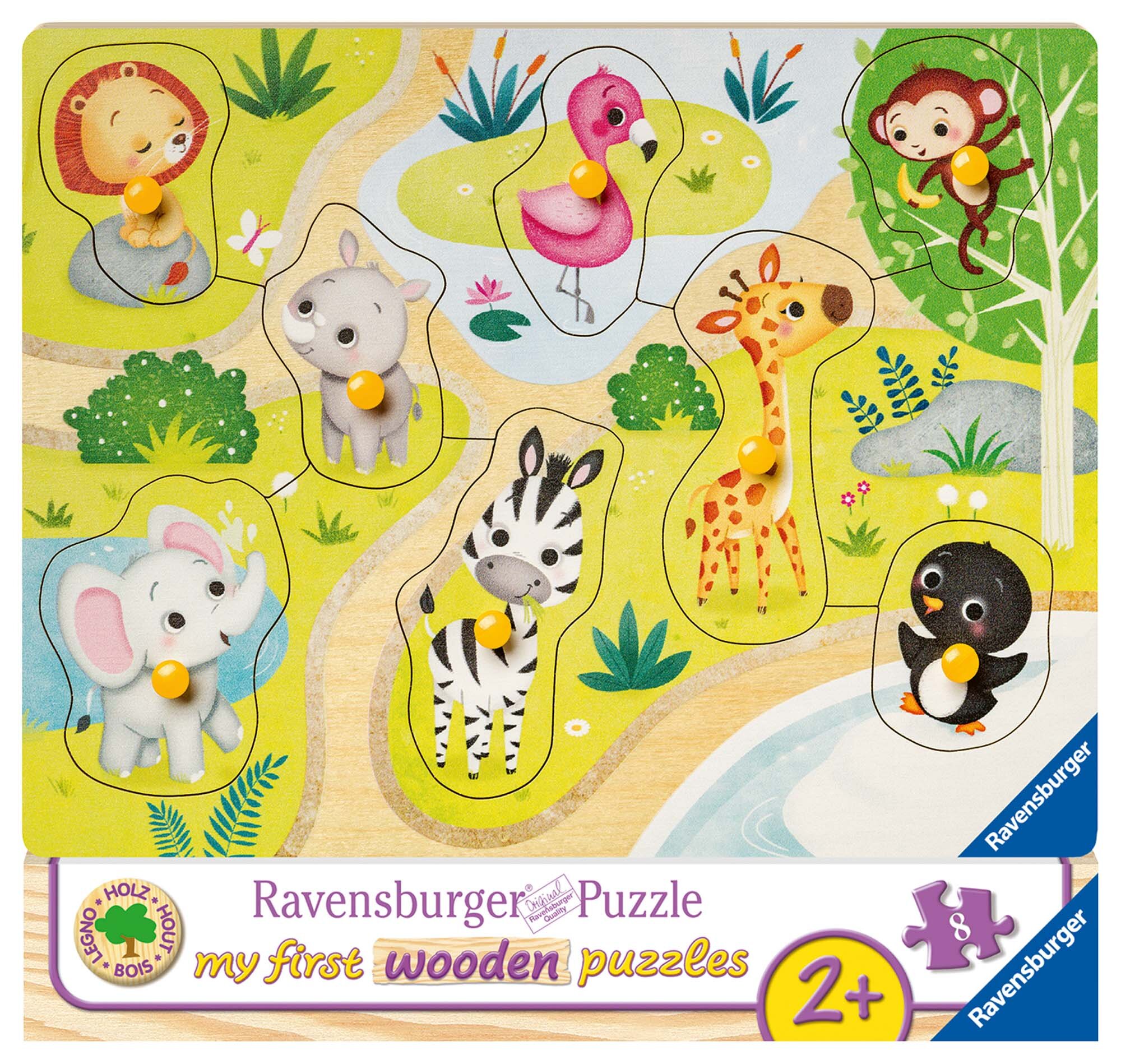 Ravensburger Puzzle - Unterwegs im Zoo 8 Teile