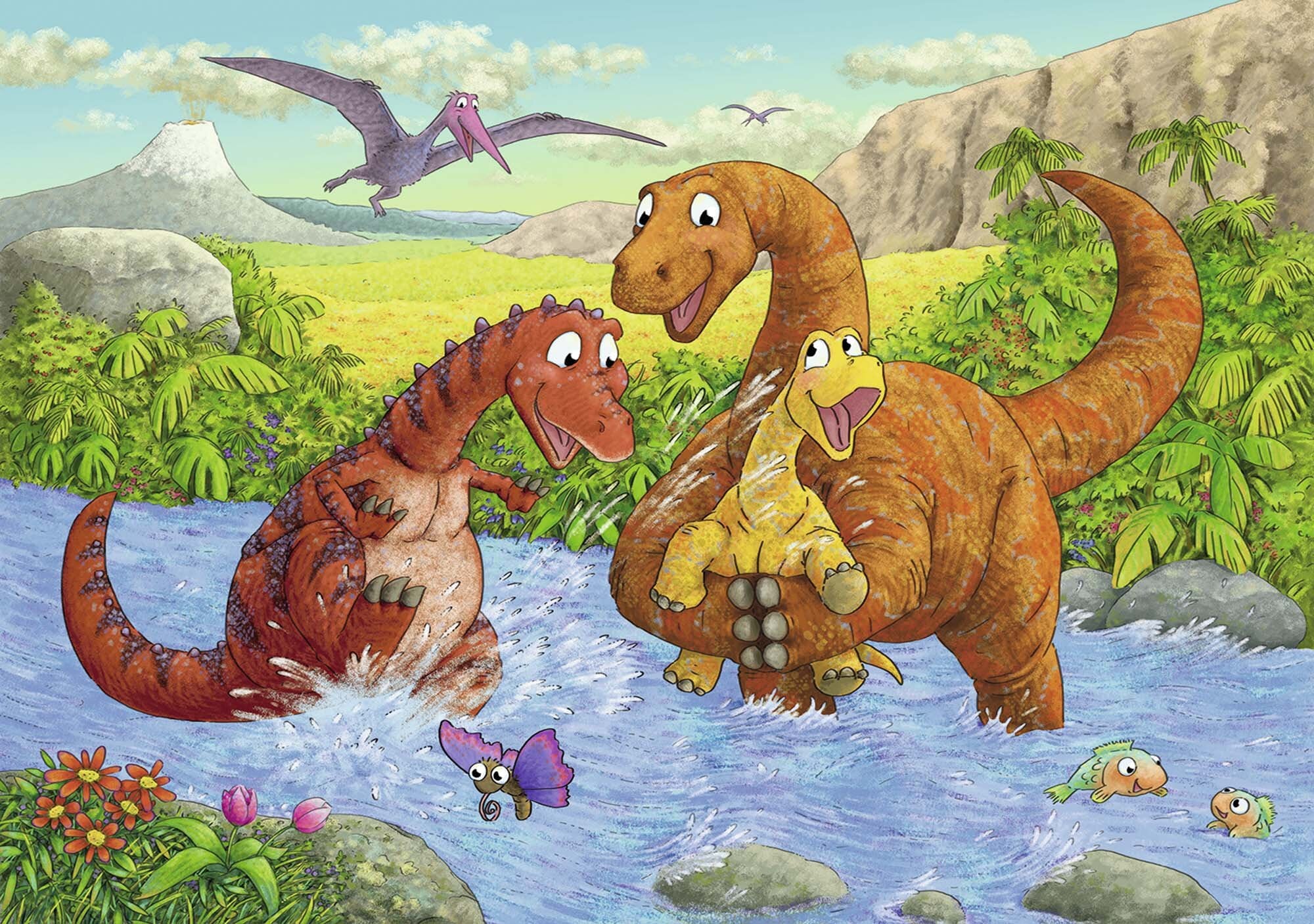 Ravensburger Puzzle - Spielende Dinos 2x24 Teile