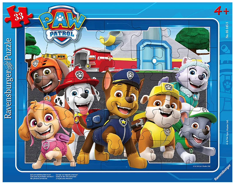 Ravensburger Puzzle - Paw Patrol - Auf zum nächsten Abenteuer! 33 teilen