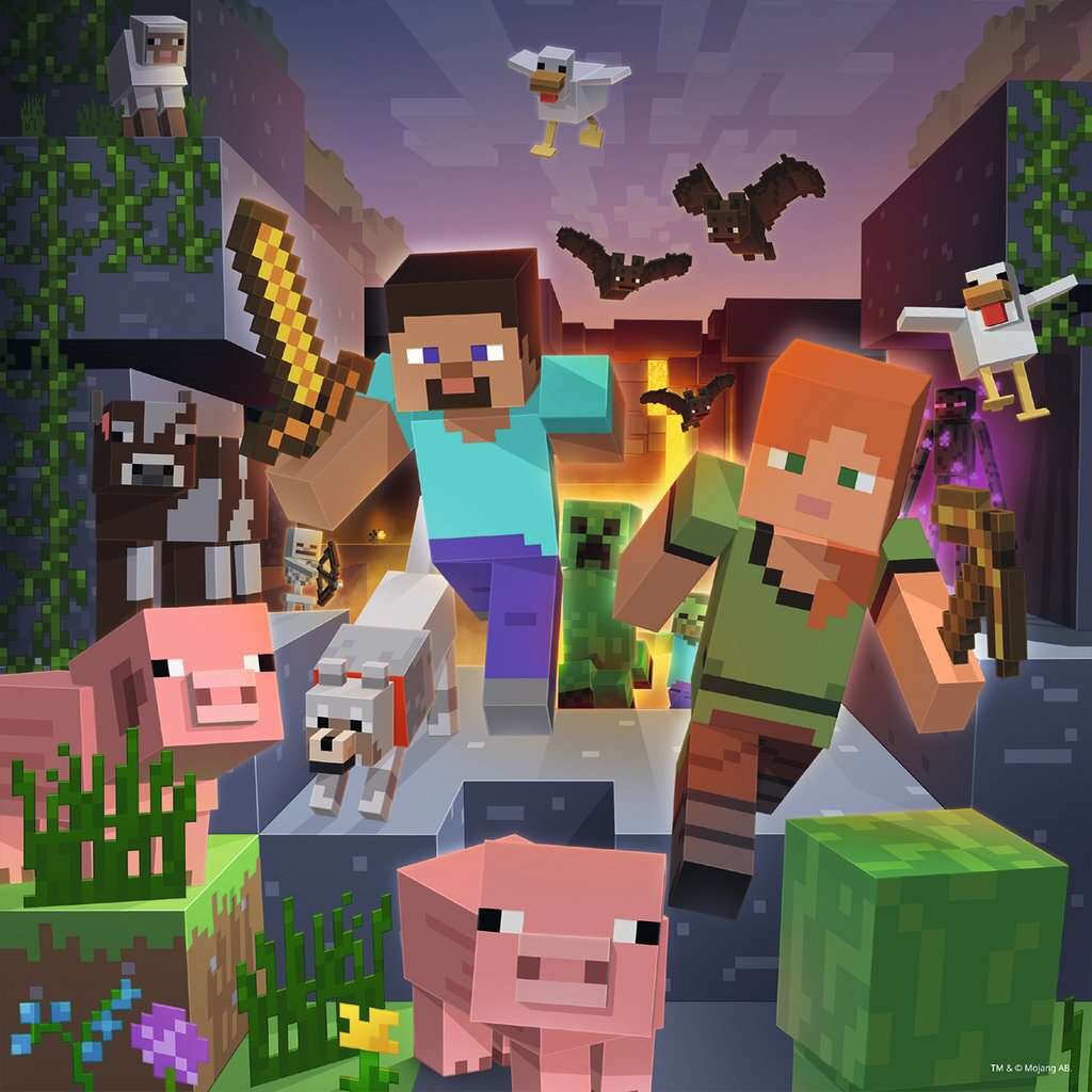 Ravensburger Puzzle - Minecraft 3x49 Teile