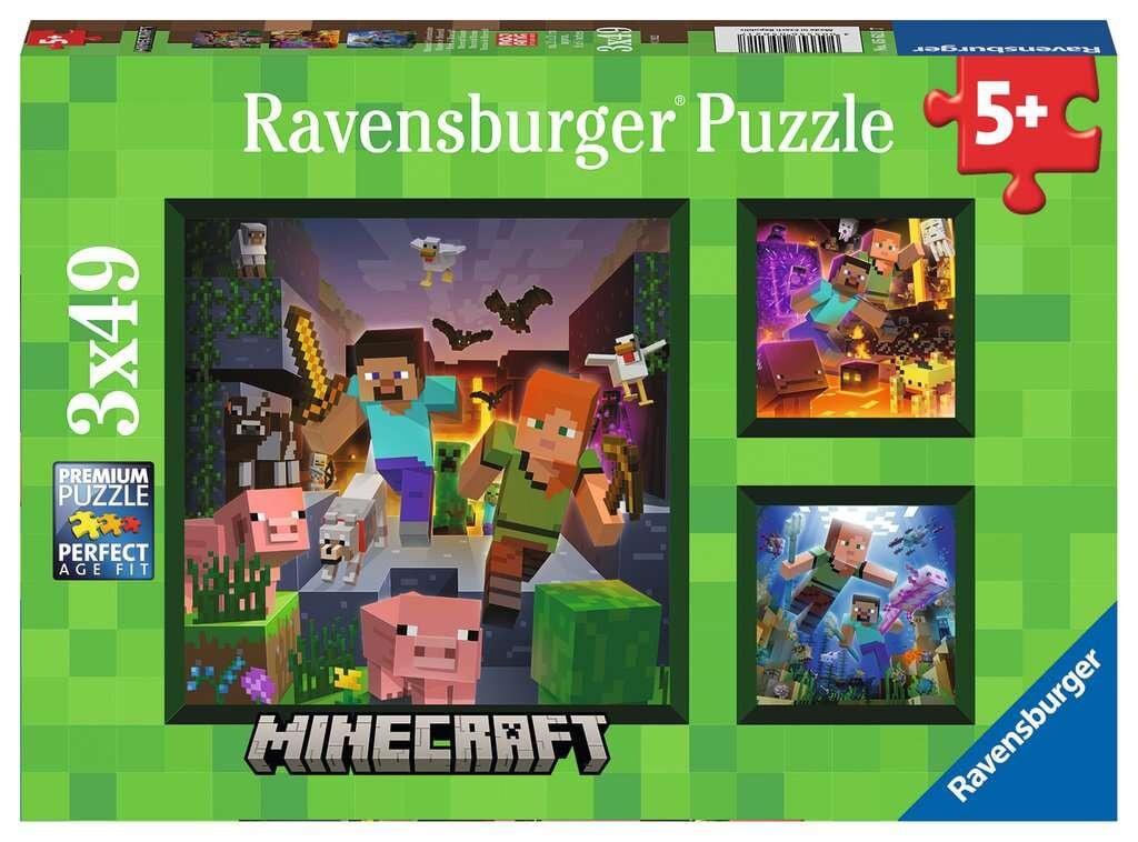 Ravensburger Puzzle - Minecraft 3x49 Teile