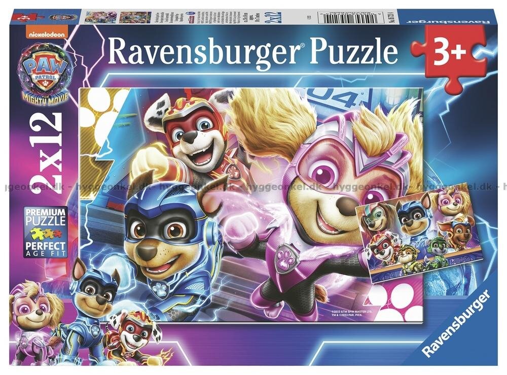 Ravensburger Puzzle - Paw Patrol The Mighty Movie 2x12 Teile