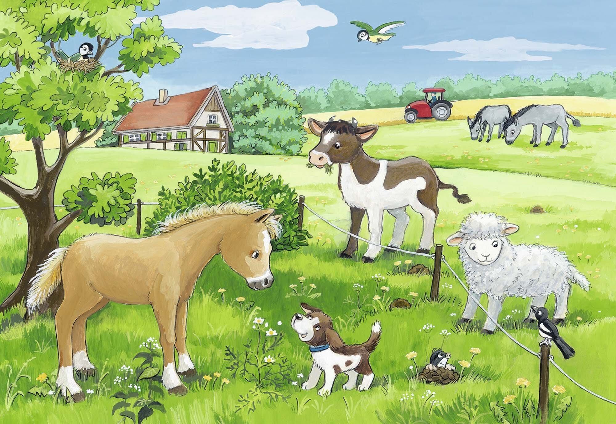 Ravensburger Puzzle - Tierkinder auf dem Land 2x12 Teile