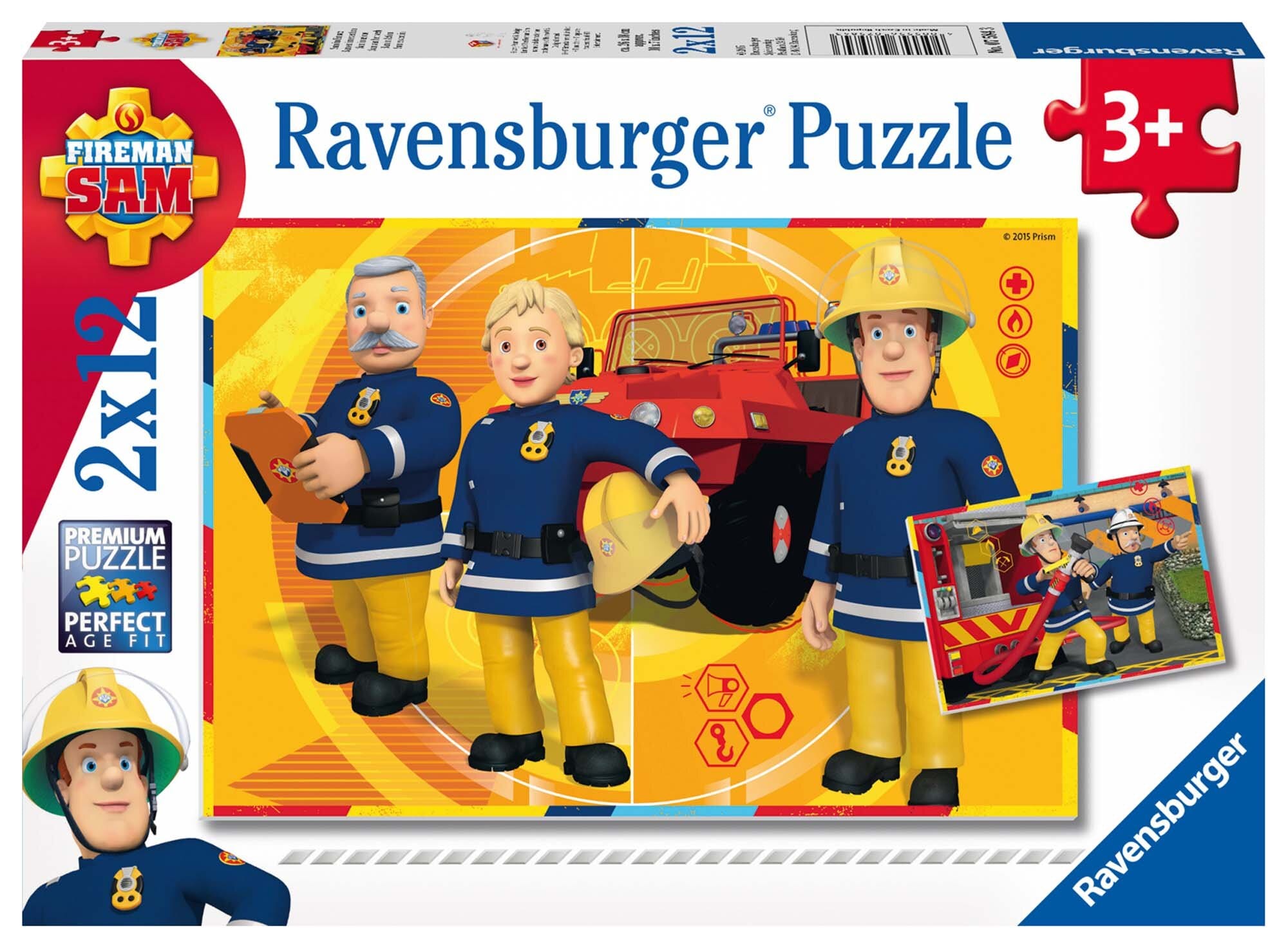 Ravensburger Puzzle - Sam, der Feuerwehrmann im Einsatz 2x12 Teile