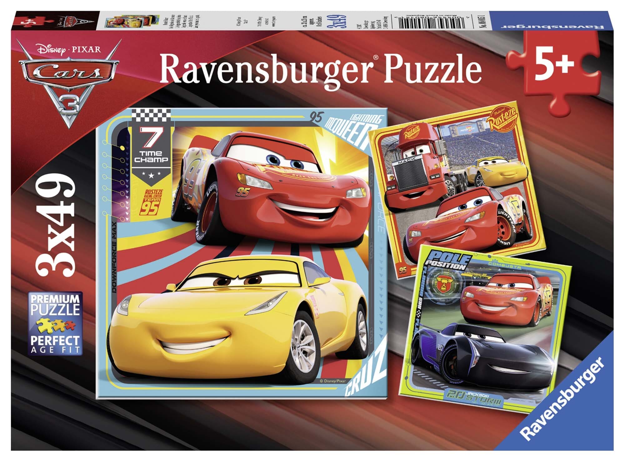 Ravensburger Puzzle - Bunte Flitzer 3x49 Teile