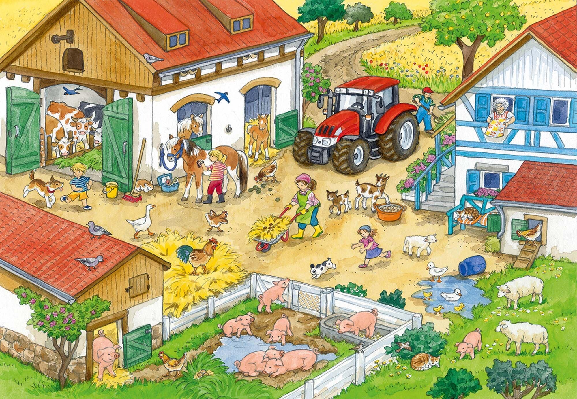 Ravensburger Puzzle - Fröhliches Landleben 2x24 Teile