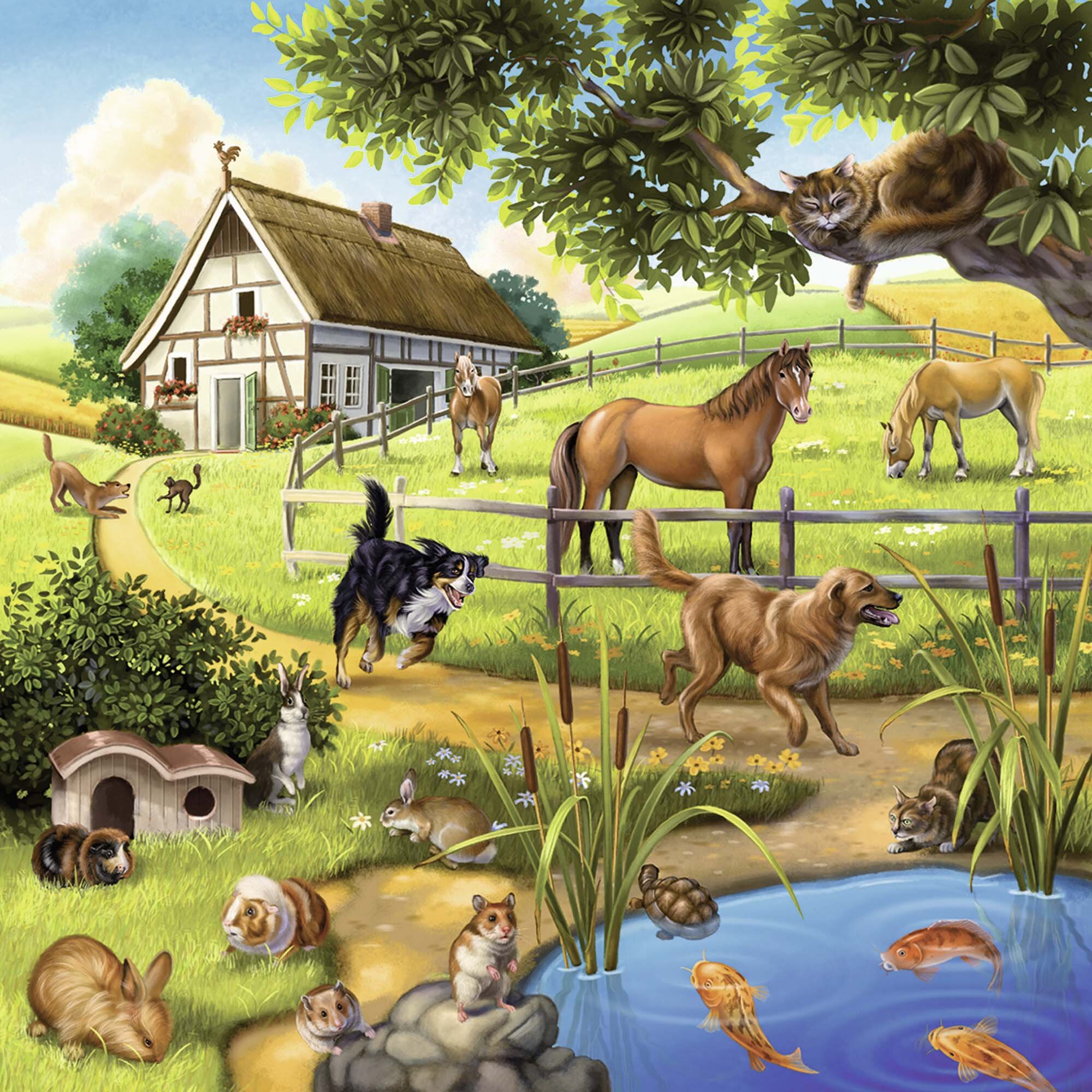 Ravensburger Puzzle - Wald-/Zoo-/Haustiere 3x49 Teile