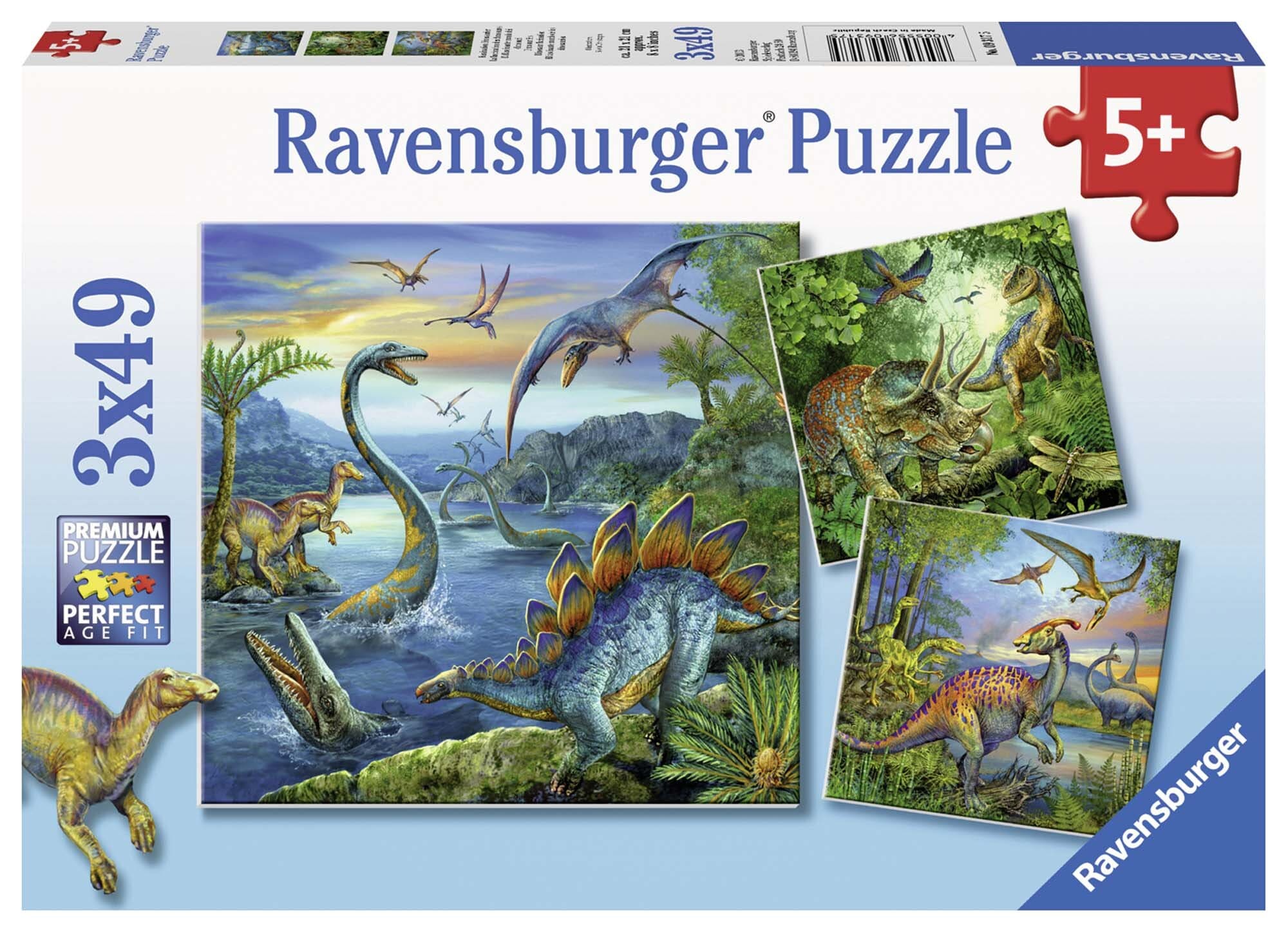 Ravensburger Puzzle - Faszination Dinosaurier 3x49 Teile