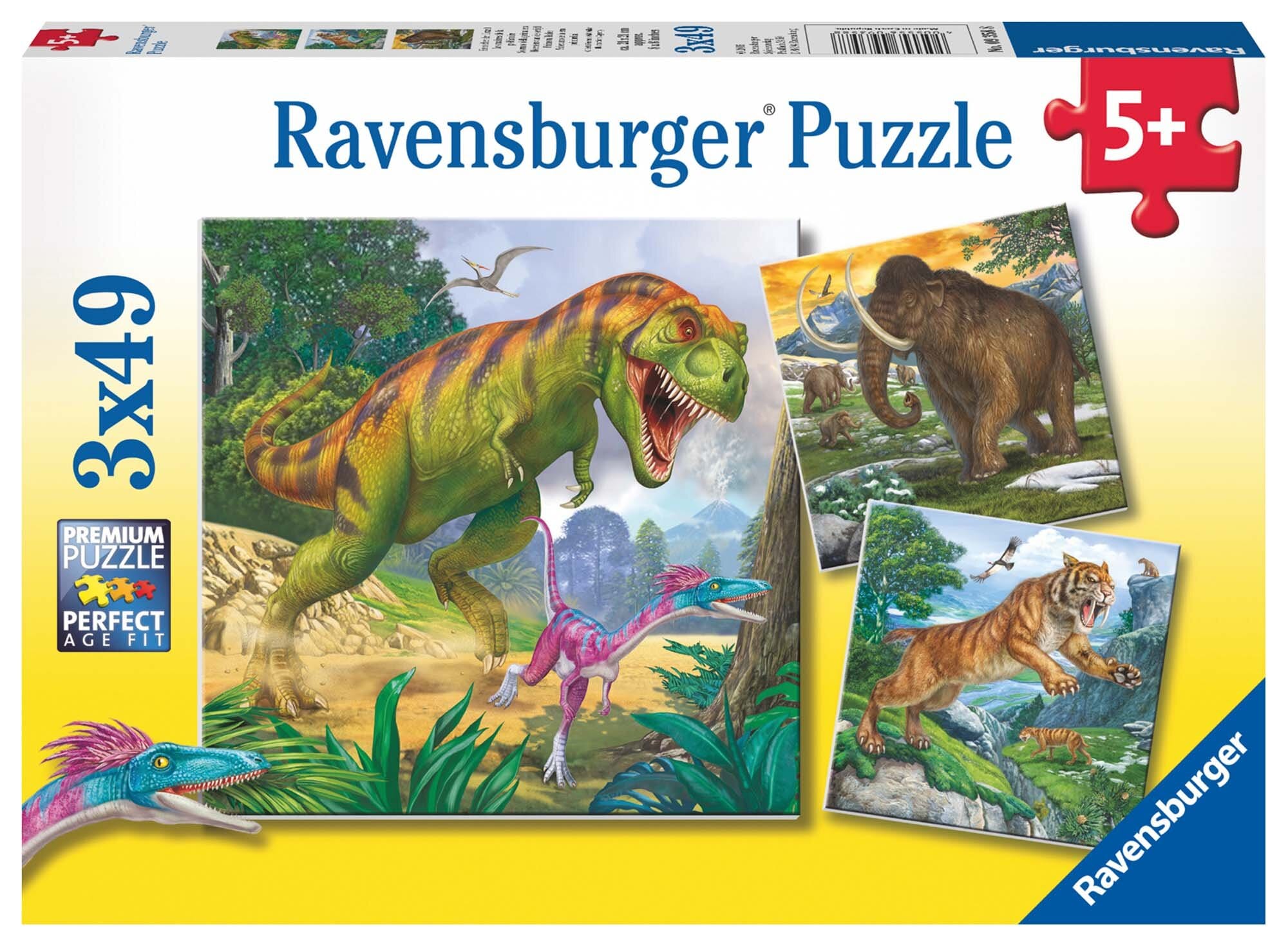 Ravensburger Puzzle - Herrscher der Urzeit 3x49 Teile