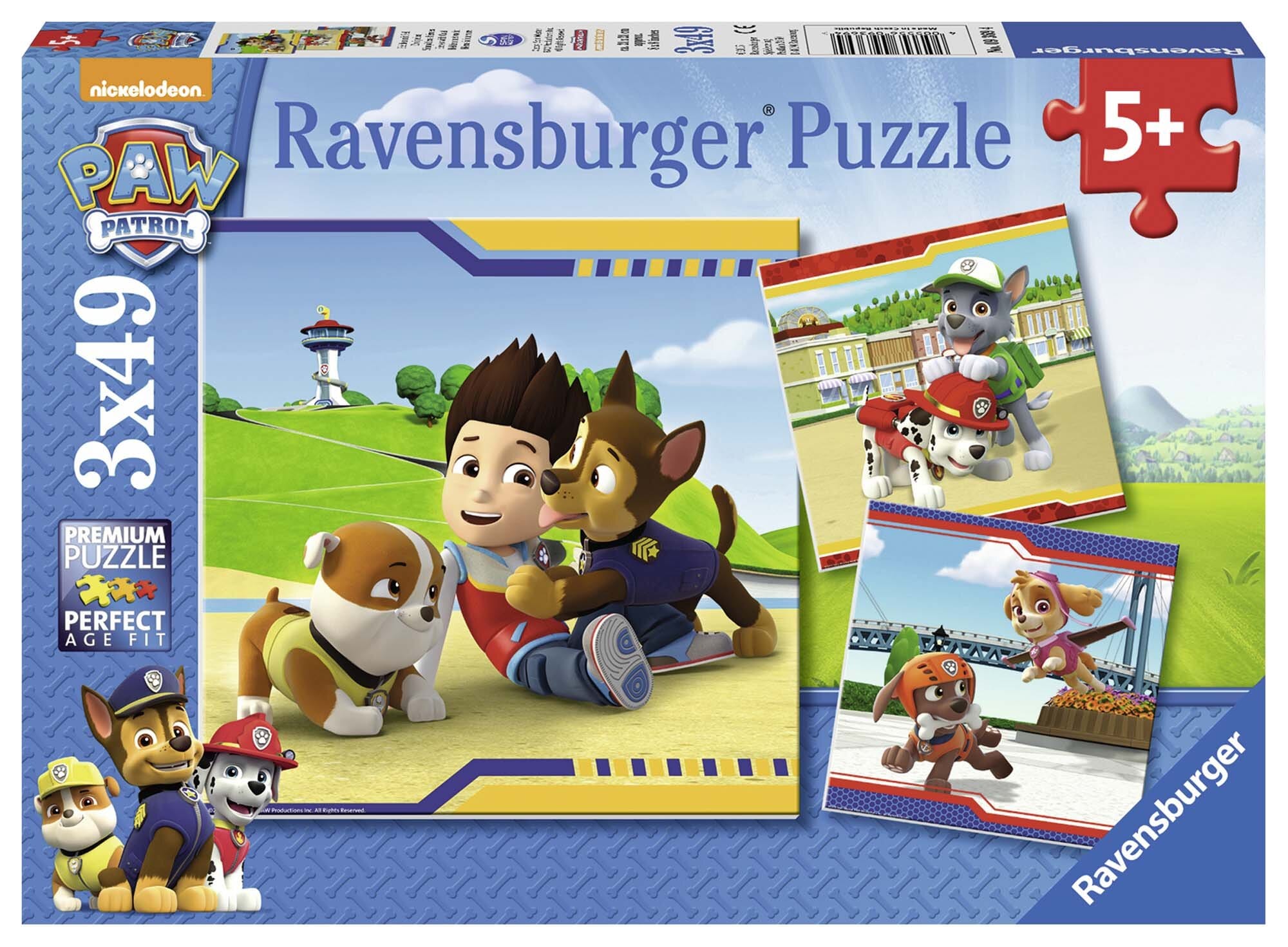 Ravensburger Puzzle - Helden mit Fell 3x49 Teile