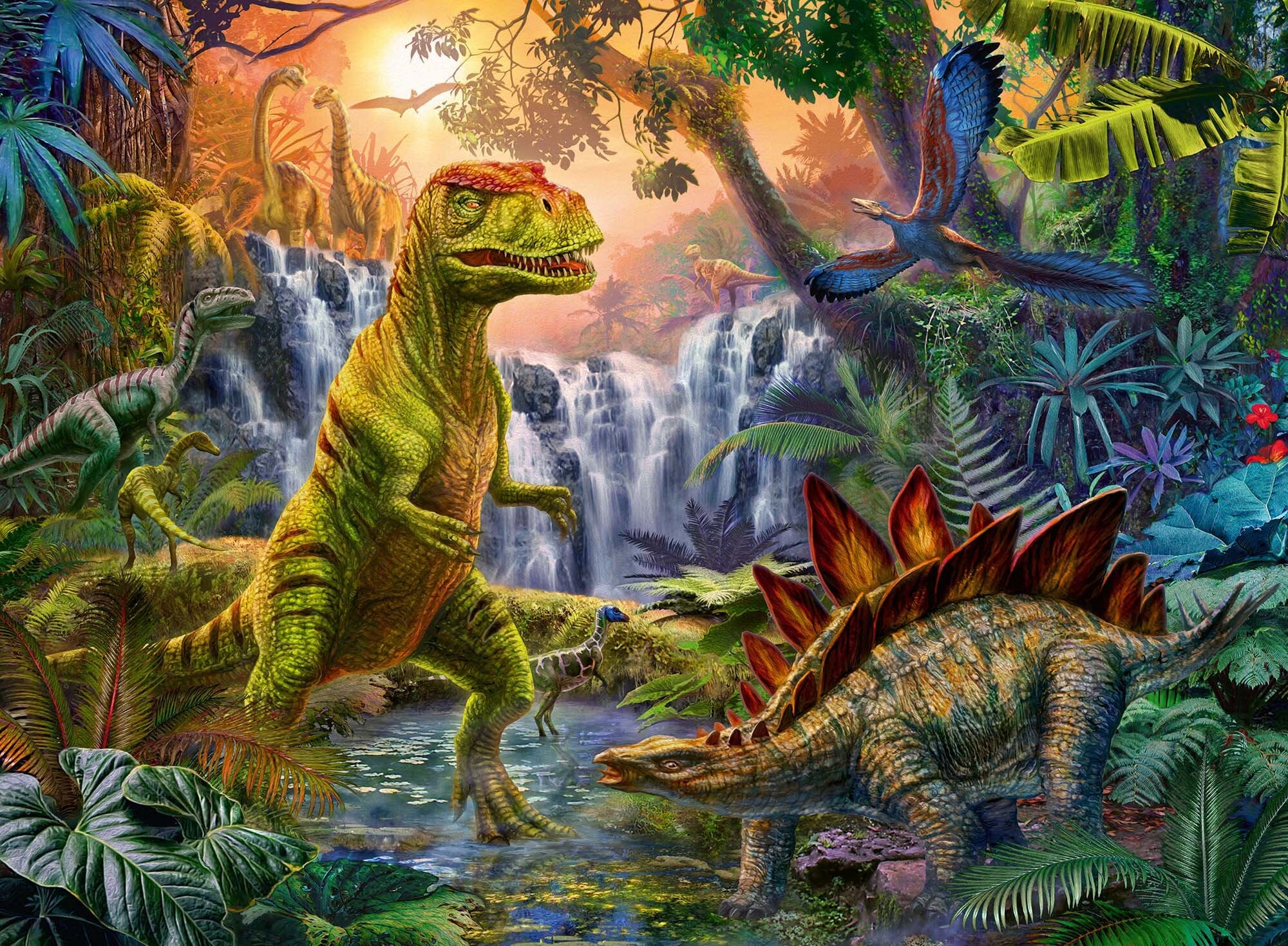 Ravensburger Puzzle - Dinosaurier-Oase 100 Teile XXL