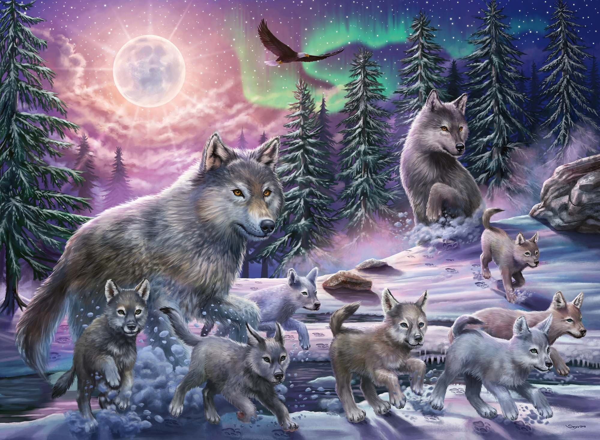Ravensburger Puzzle - Nordwölfe 150 Teile XXL