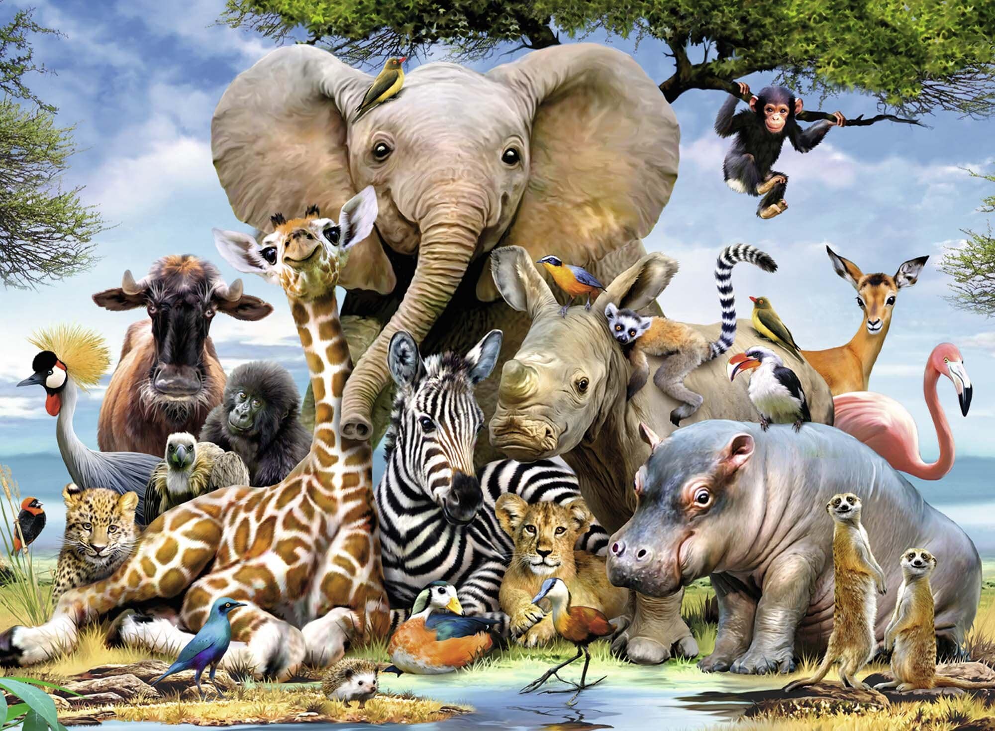 Ravensburger Puzzle - Liebhaber afrikanischer Tiere 300 Teile XXL