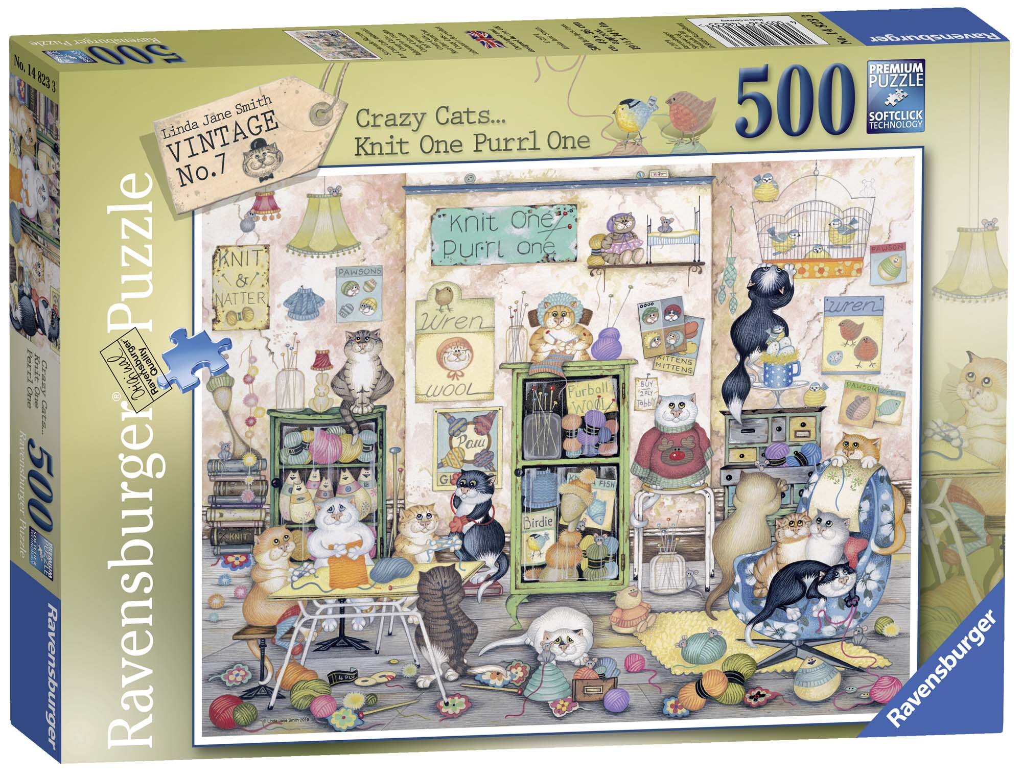 Ravensburger Puzzle - Jahrgang 7  - Verrückte Katzen 500 Teile