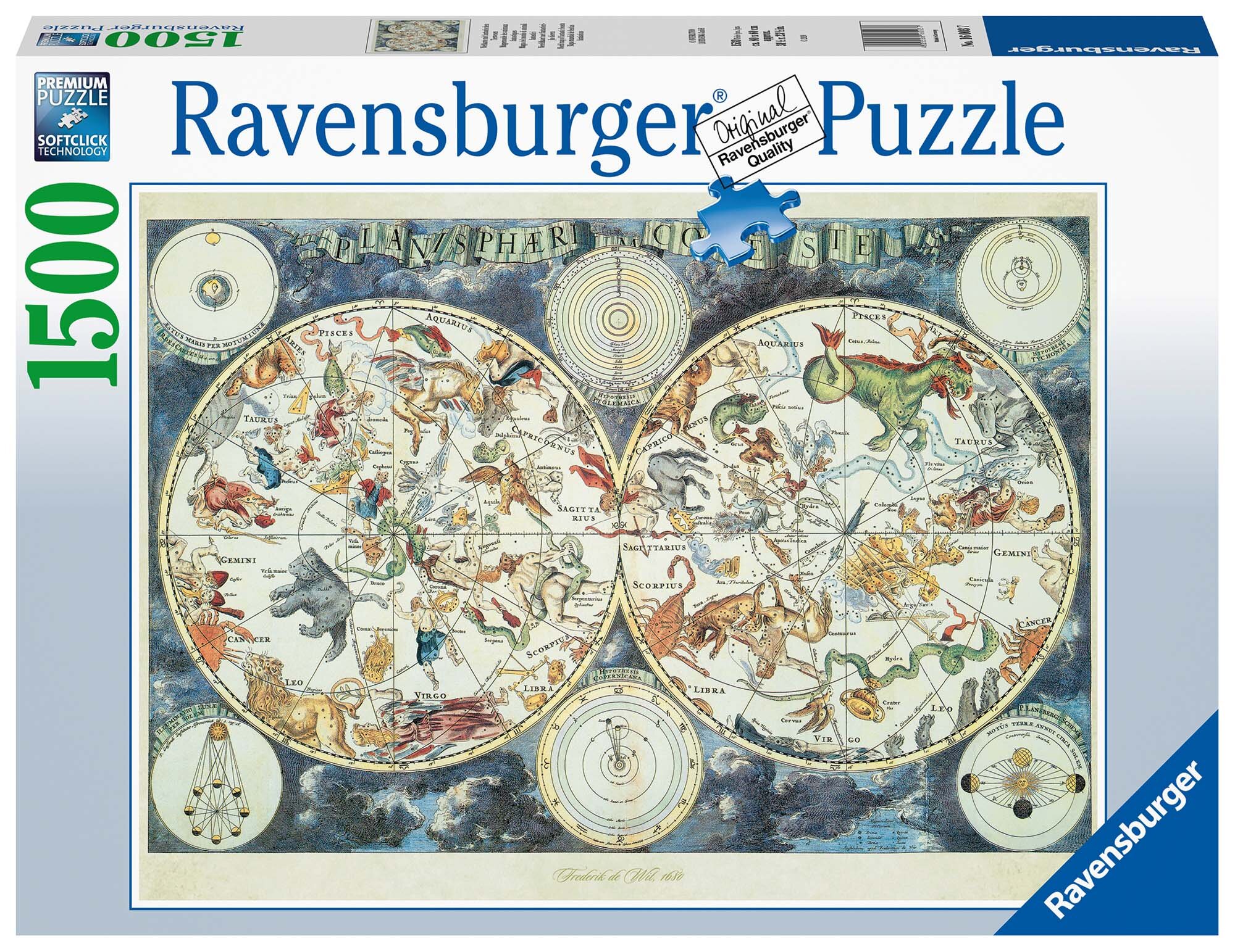 Ravensburger Puzzle - Weltkarte mit fantastischen Tierwesen 1500 Teile