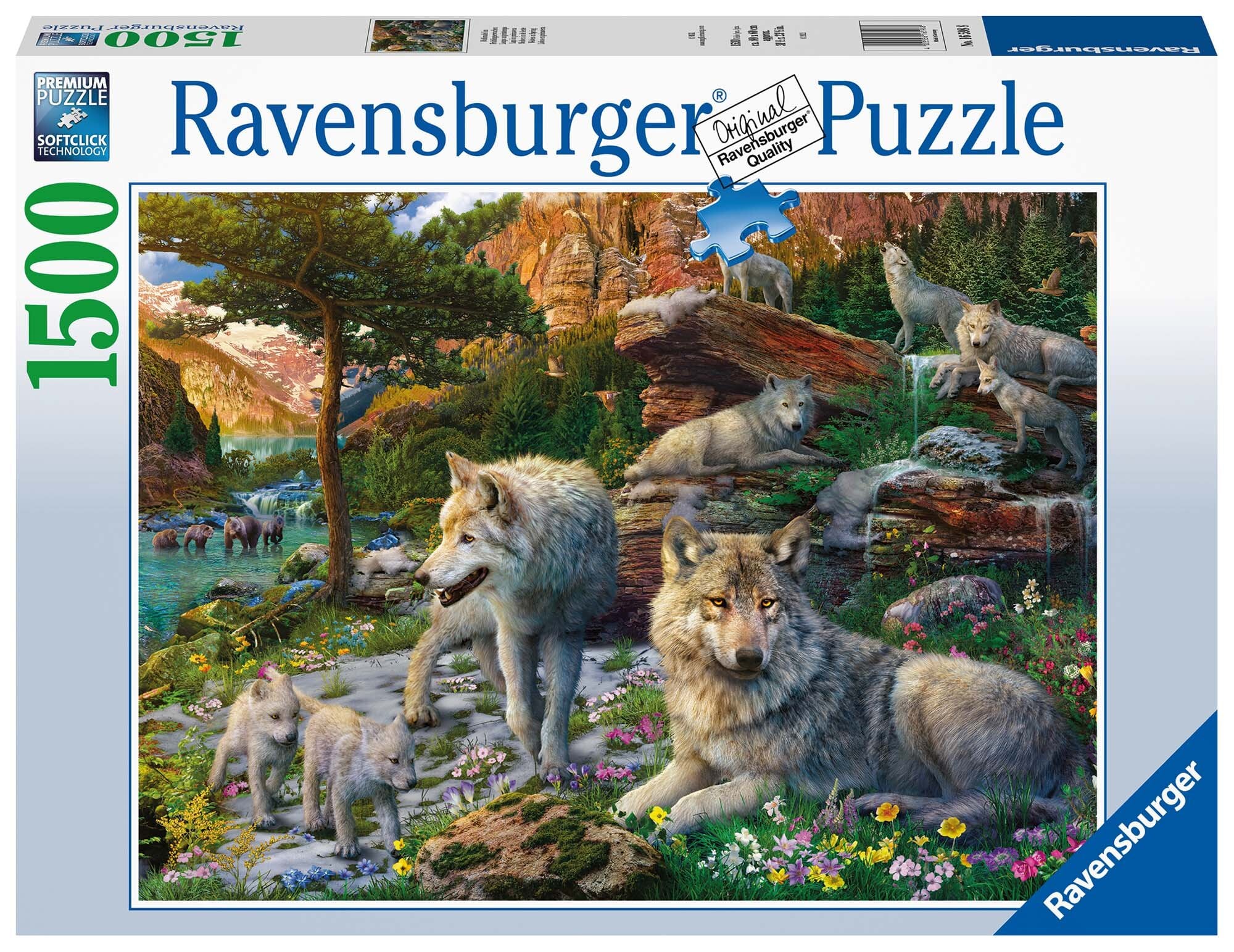 Ravensburger Puzzle - Wolfsrudel im Frühlingserwachen 1500 Teile