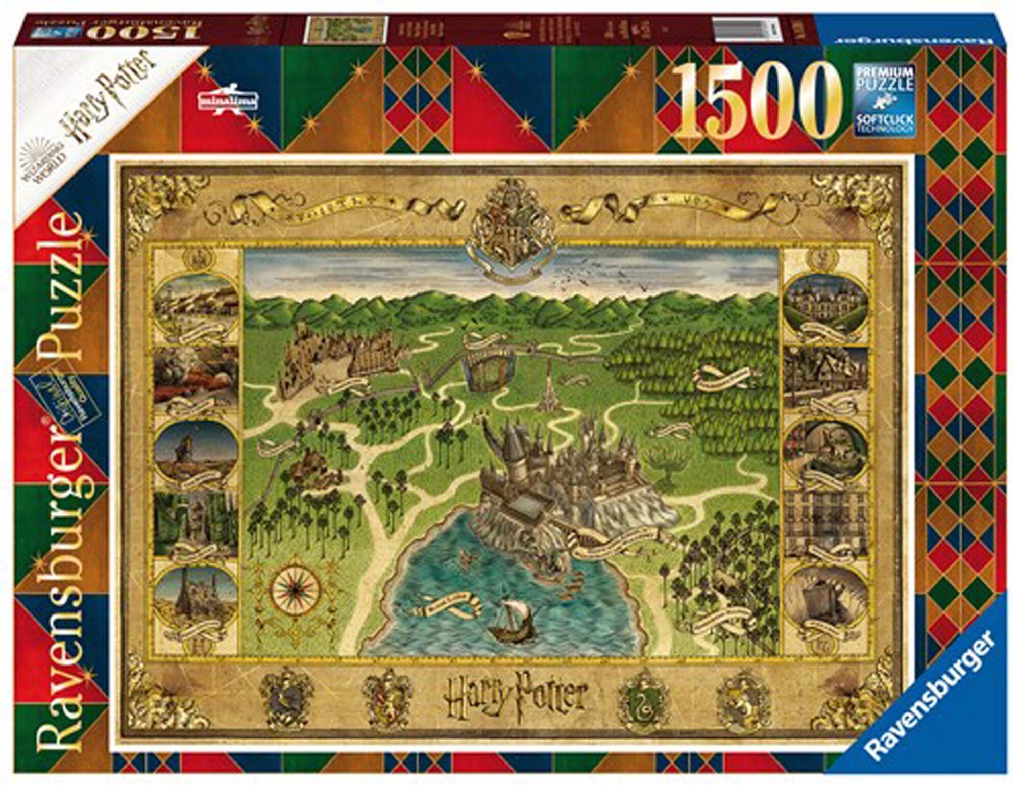 Ravensburger Puzzle - Hogwarts Karte 1500 Teile