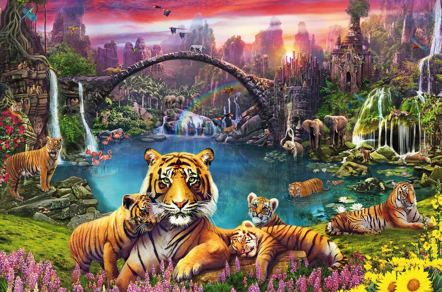 Ravensburger Puzzle - Tiger in paradiesischer Lagune 3000 Teile