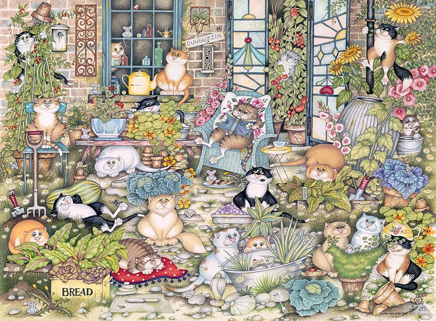 Ravensburger Puzzle - Verrückte Katzen - Das gute Leben 500 Teile