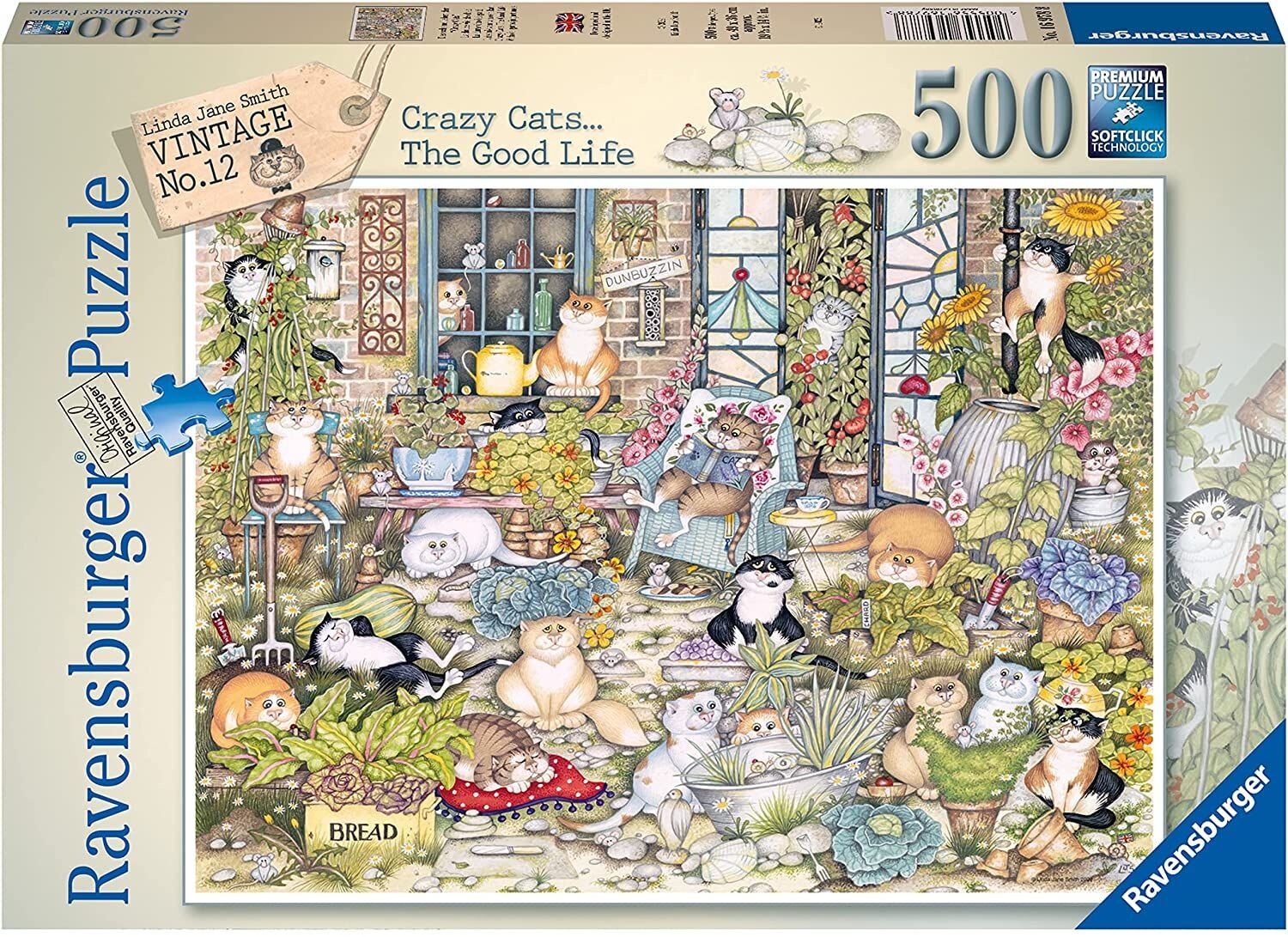 Ravensburger Puzzle - Verrückte Katzen - Das gute Leben 500 Teile