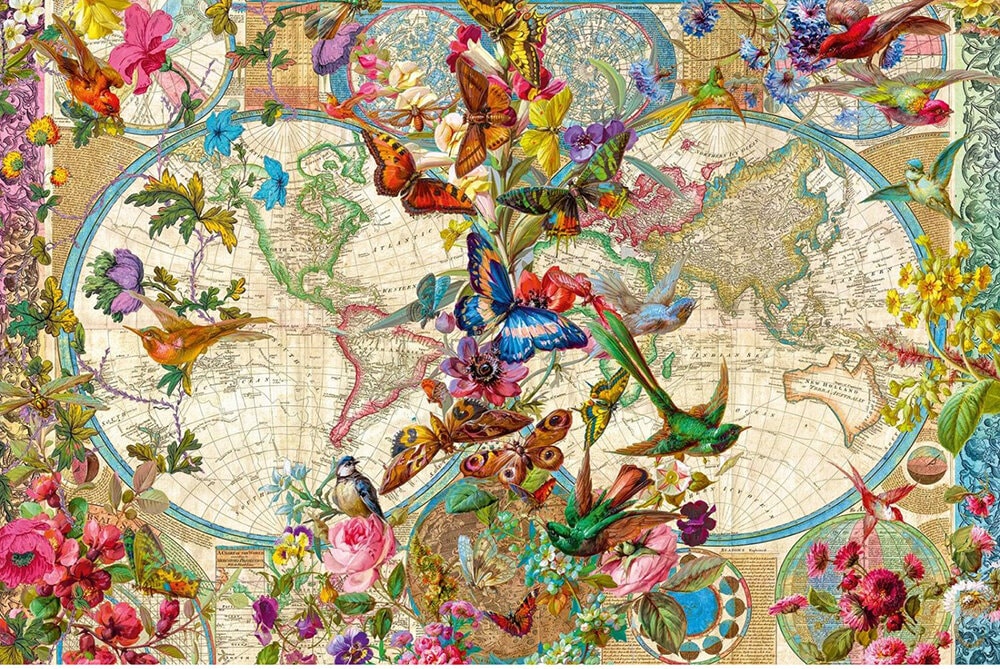 Ravensburger Puzzle - Weltkarte mit Schmetterlingen 3000 Teile
