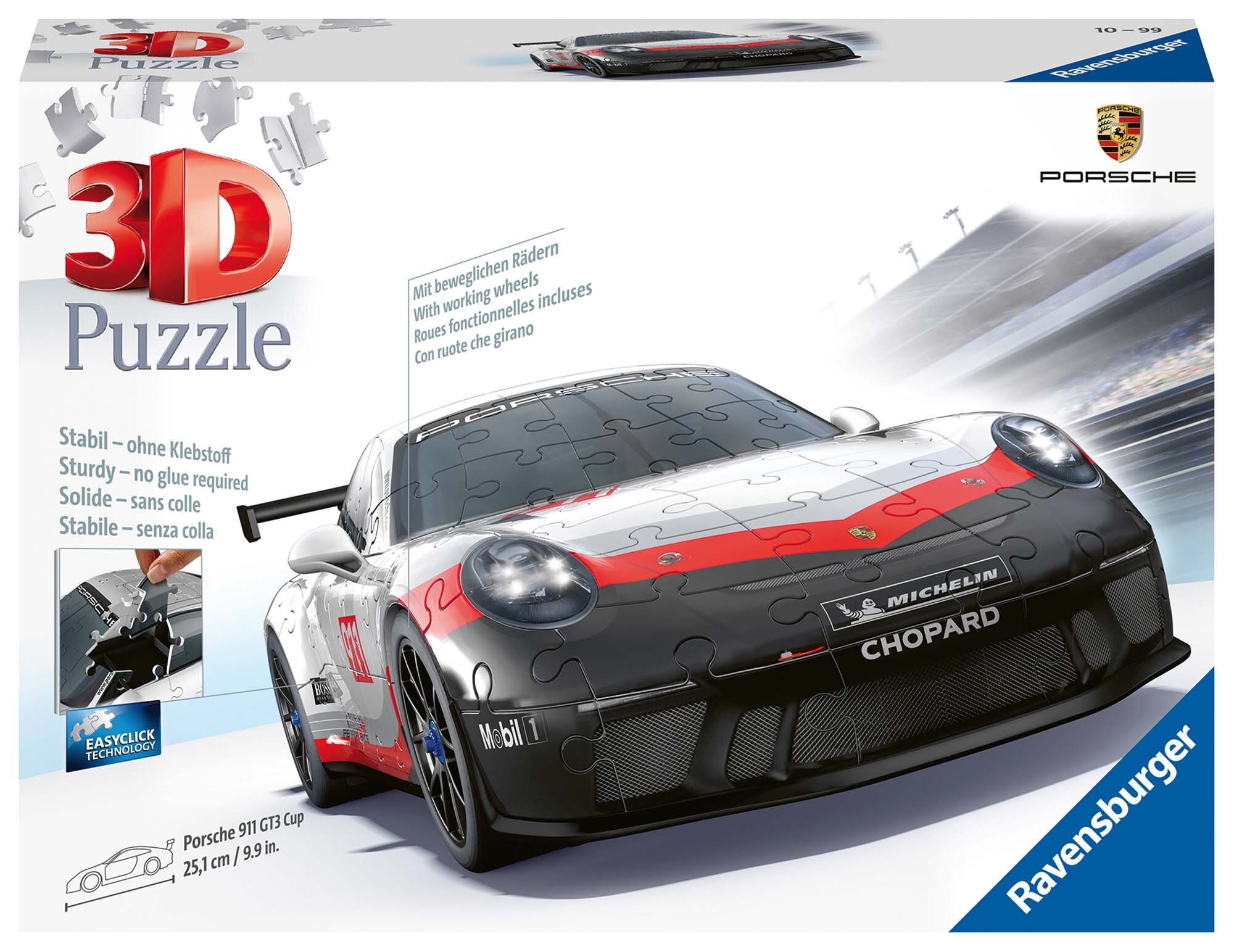 Ravensburger 3D Puzzle - Porsche GT3 Cup 108 Teile