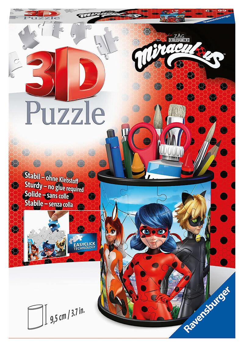 Ravensburger 3D Puzzle - Utensilo Miraculous Ladybug 54 Teile
