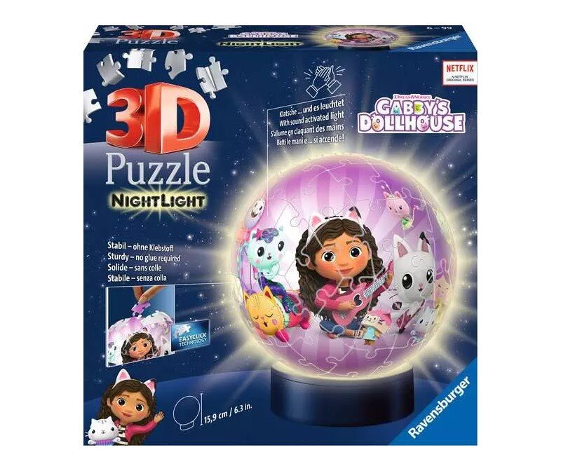 Ravensburger 3D Puzzle - Gabby's Dollhouse Nachtlampe 72 Teile