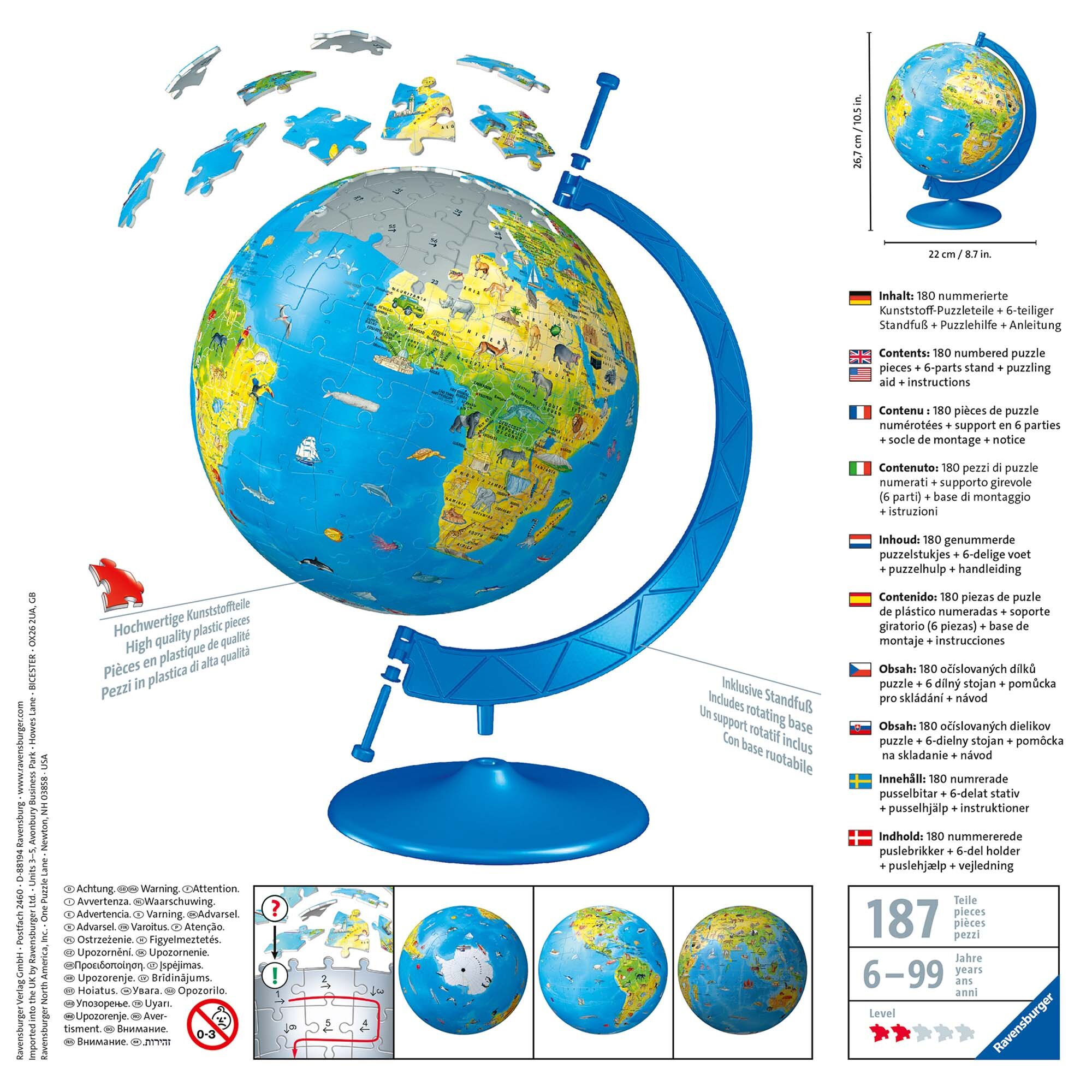 Ravensburger 3D Puzzle - 3D Globus 108 Teile