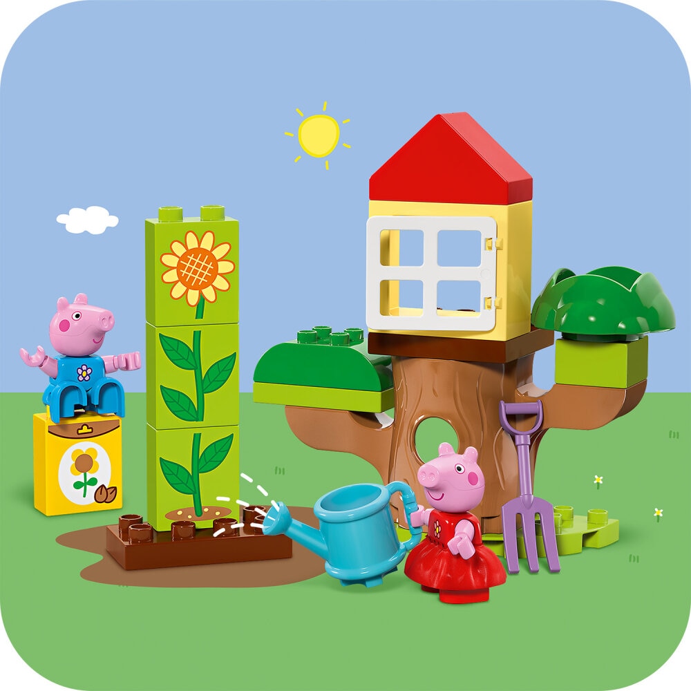 LEGO Peppa Wutz - Peppas Garten mit Baumhaus 2+