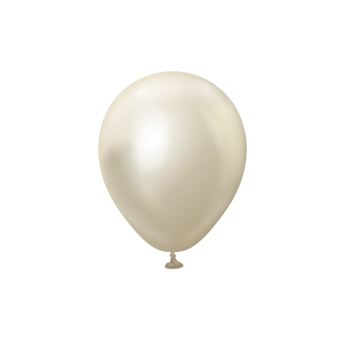 Premium-Luftballons Weiß-Gold Chrom 13 cm 25er-Pack