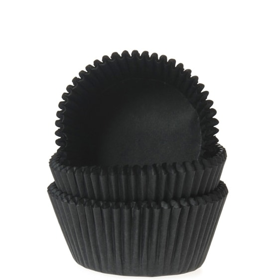 Muffinförmchen Mini - Schwarz 60er Pack