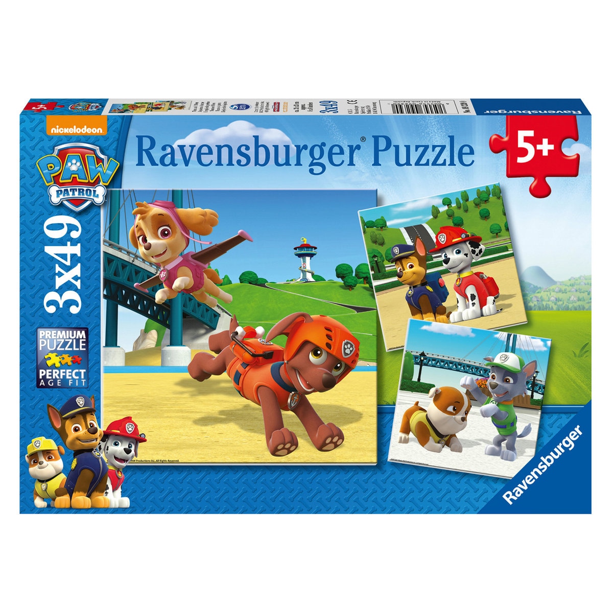 Ravensburger Puzzle - Team auf 4 Pfoten 3x49 Teile
