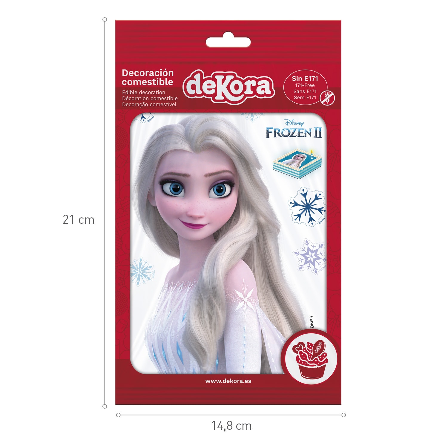 Frozen Elsa - Tortendekoration Waffeln 7er Pack