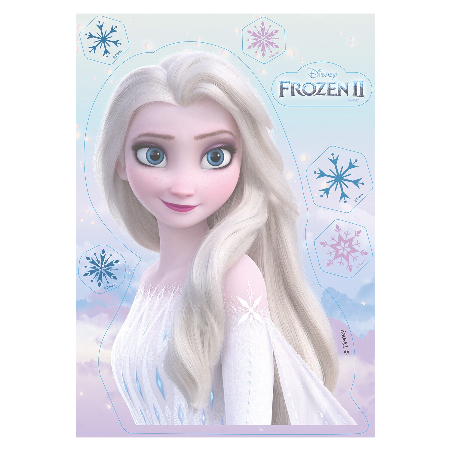 Frozen Elsa - Tortendekoration Oblaten 7er-Pack