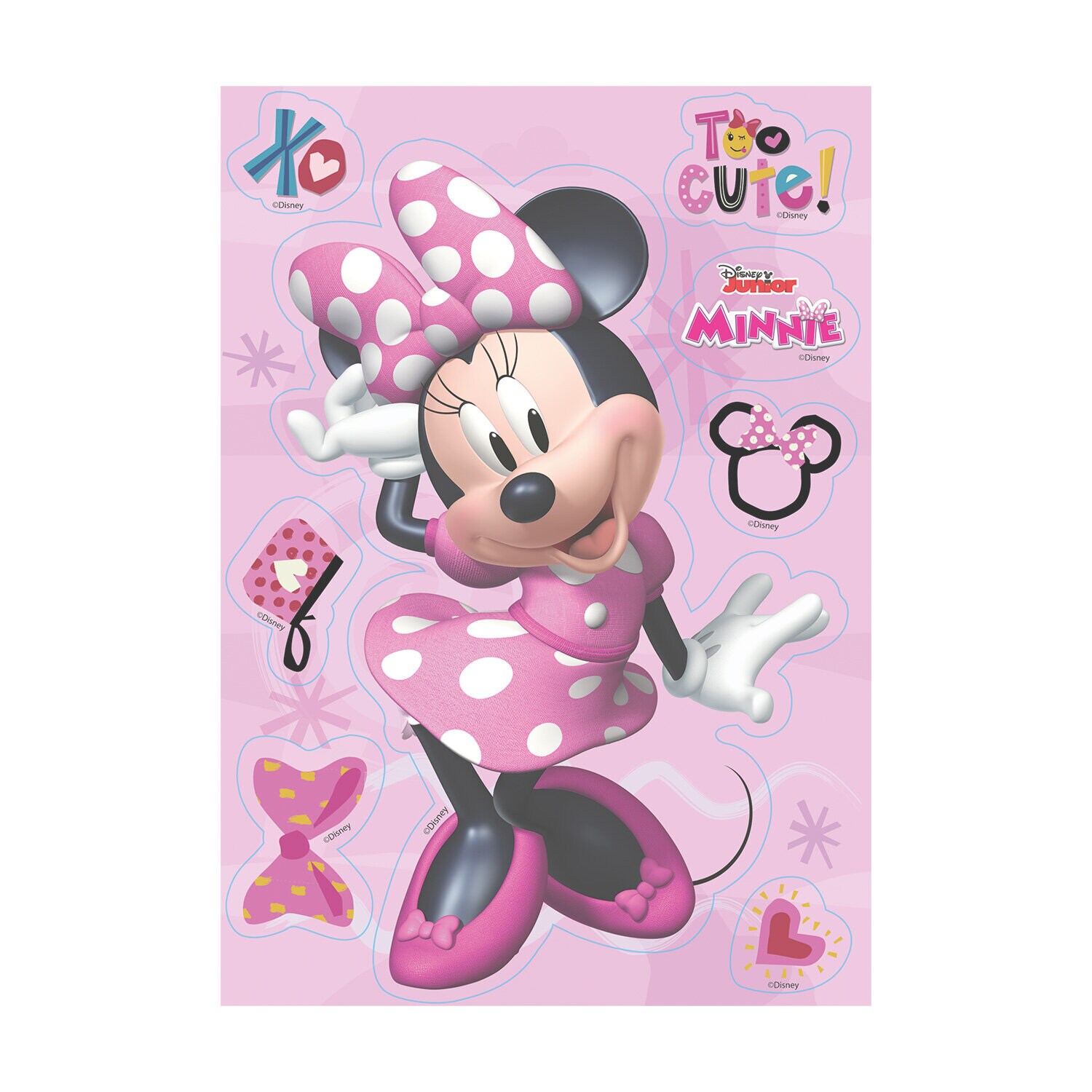 Minnie Maus - Tortendekorationen aus Oblate 8er-Pack