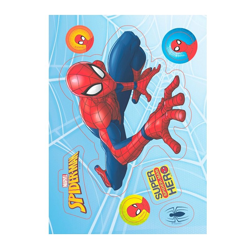 Spiderman - Tortendekorationen aus Oblaten 7er-Pack