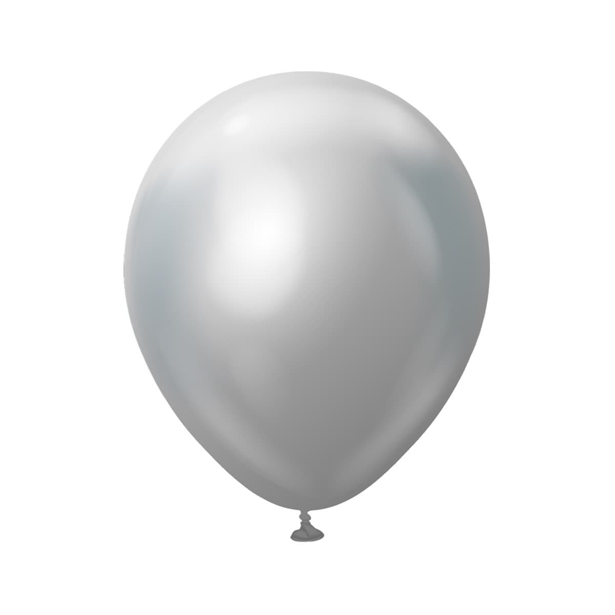 Premium-Luftballons Silber Chrom 45 cm 5er-Pack