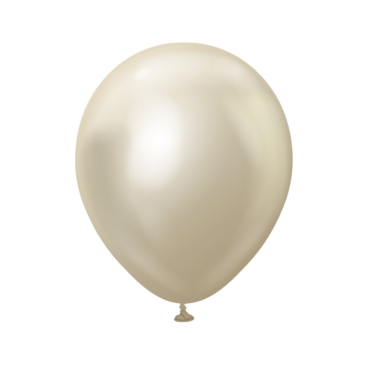 Premium-Luftballons Weiß Gold Chrom 45 cm 5er-Pack