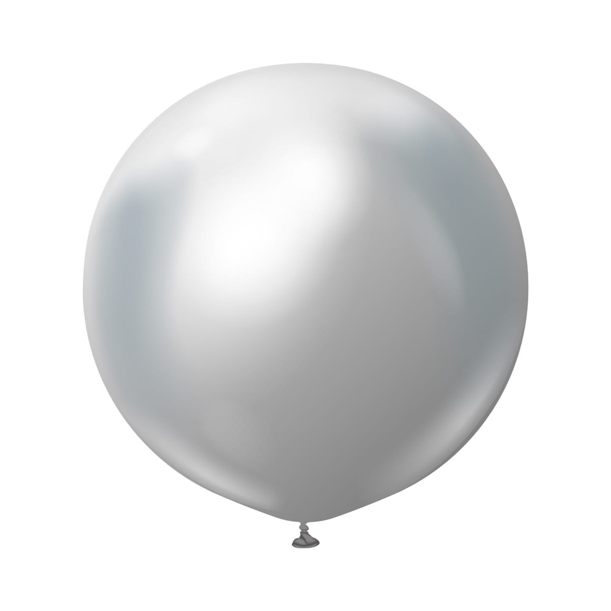 Premium-Luftballons Silber Chrom 60 cm 2er-Pack