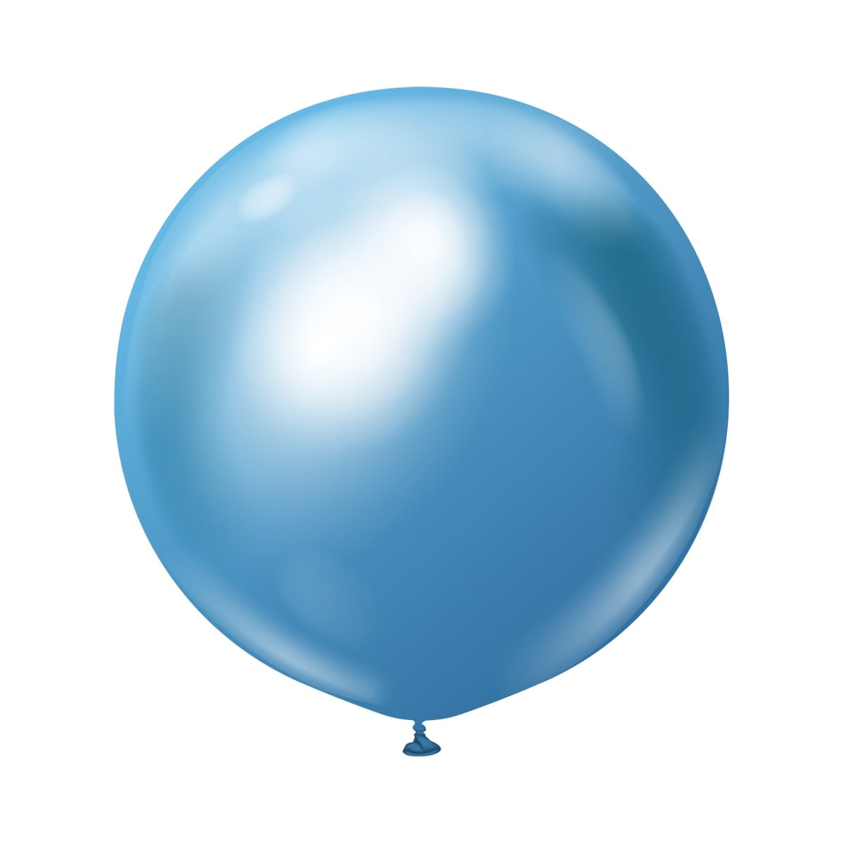 Premium-Luftballons Blau Chrom 60 cm 2er-Pack