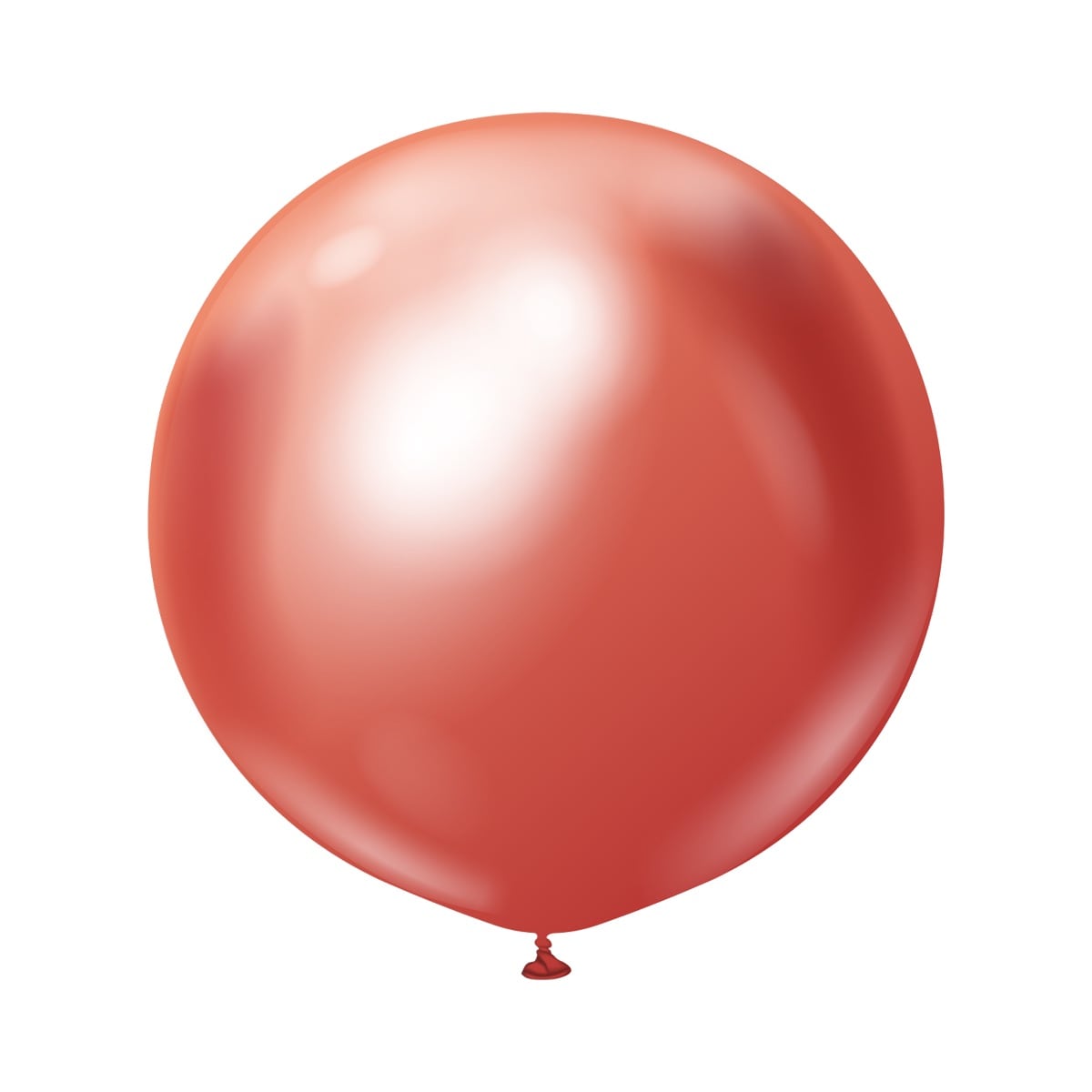 Premium-Luftballons Rot Chrom 60 cm 2er-Pack