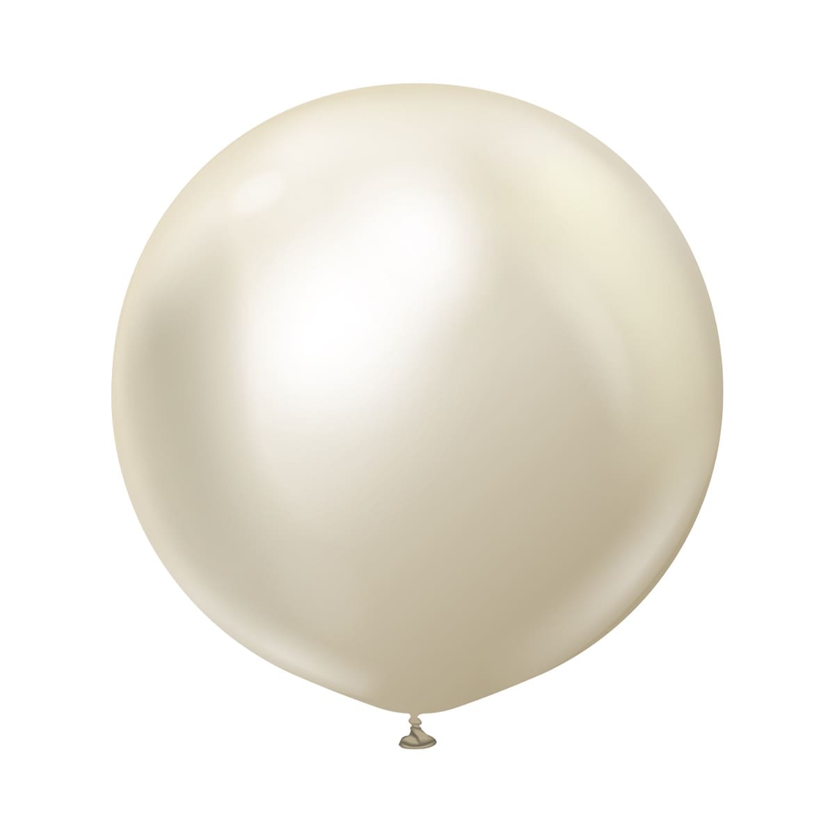 Premium-Luftballons Weiß Gold Chrom 60 cm 2er-Pack