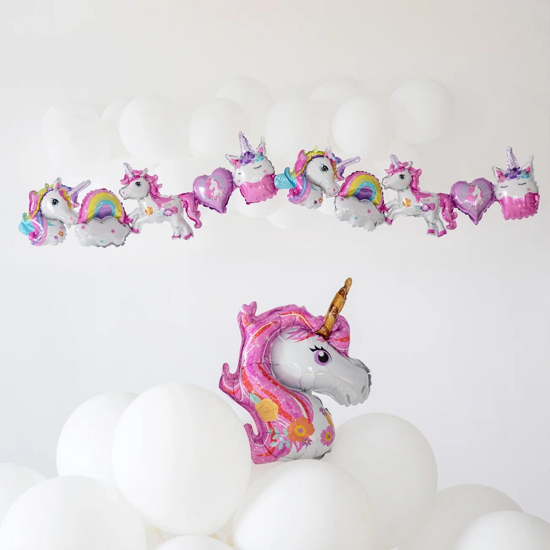 Einhorn-Ballonggirlande 2 Meter