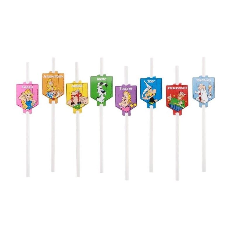 Asterix Papierstrohhalme 8er-Pack