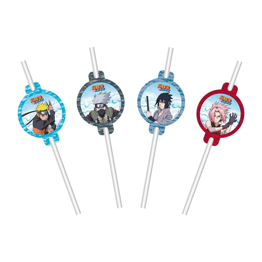 Naruto - Papierstrohhalme 8er-Pack
