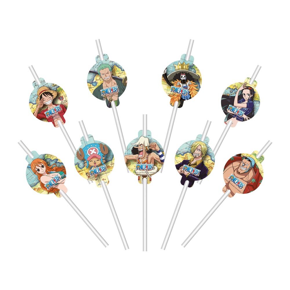 One Piece - Papierstrohhalme 8er-Pack