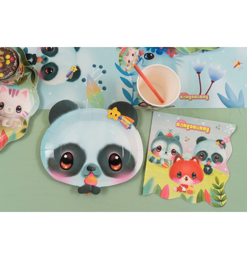 Bangoberry - Pally Panda Kuchenteller 8er-Pack